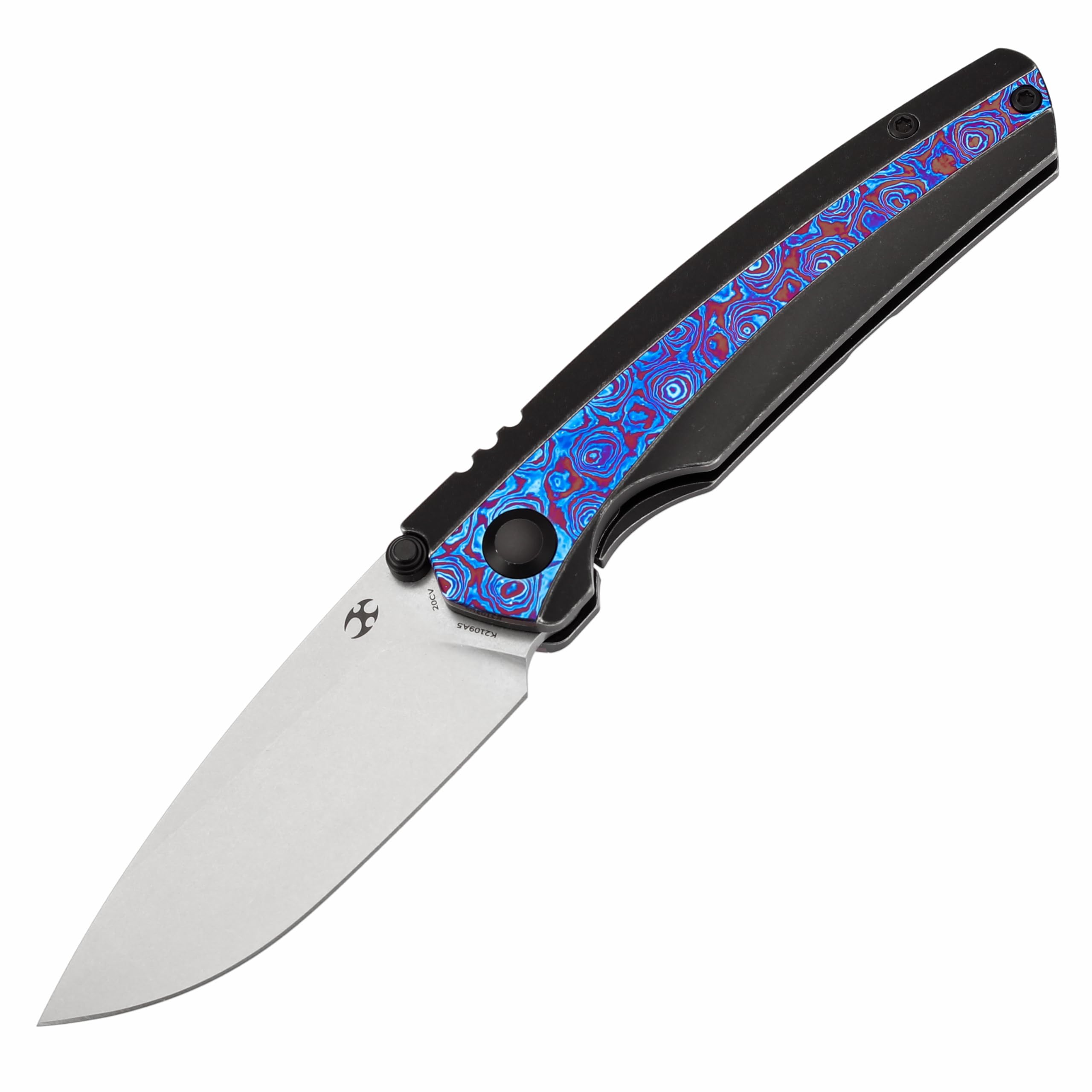 KANSEPT Raven Pocket Knife, 3.14'' Stonewashed CPM 20CV Sharp